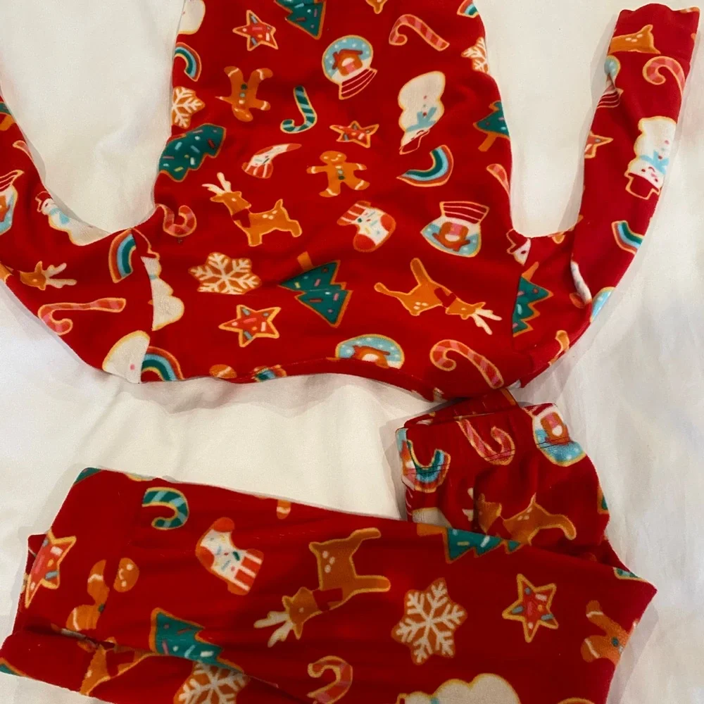 Abella Festive Red Kids Pajama Set - Picture 3 of 3
